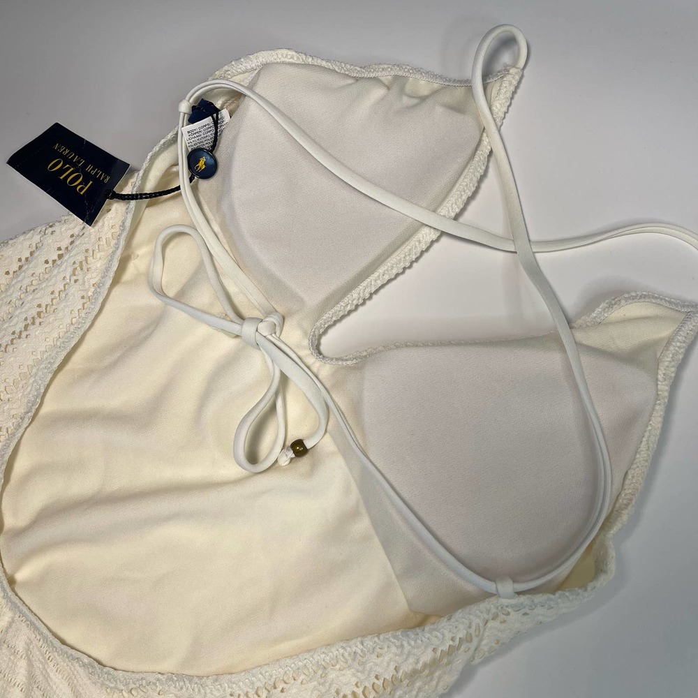 Polo Ralph Lauren Sahara Crochet Plunge X-Back Swim One-Piece Size S NWT - Picture 7 of 9